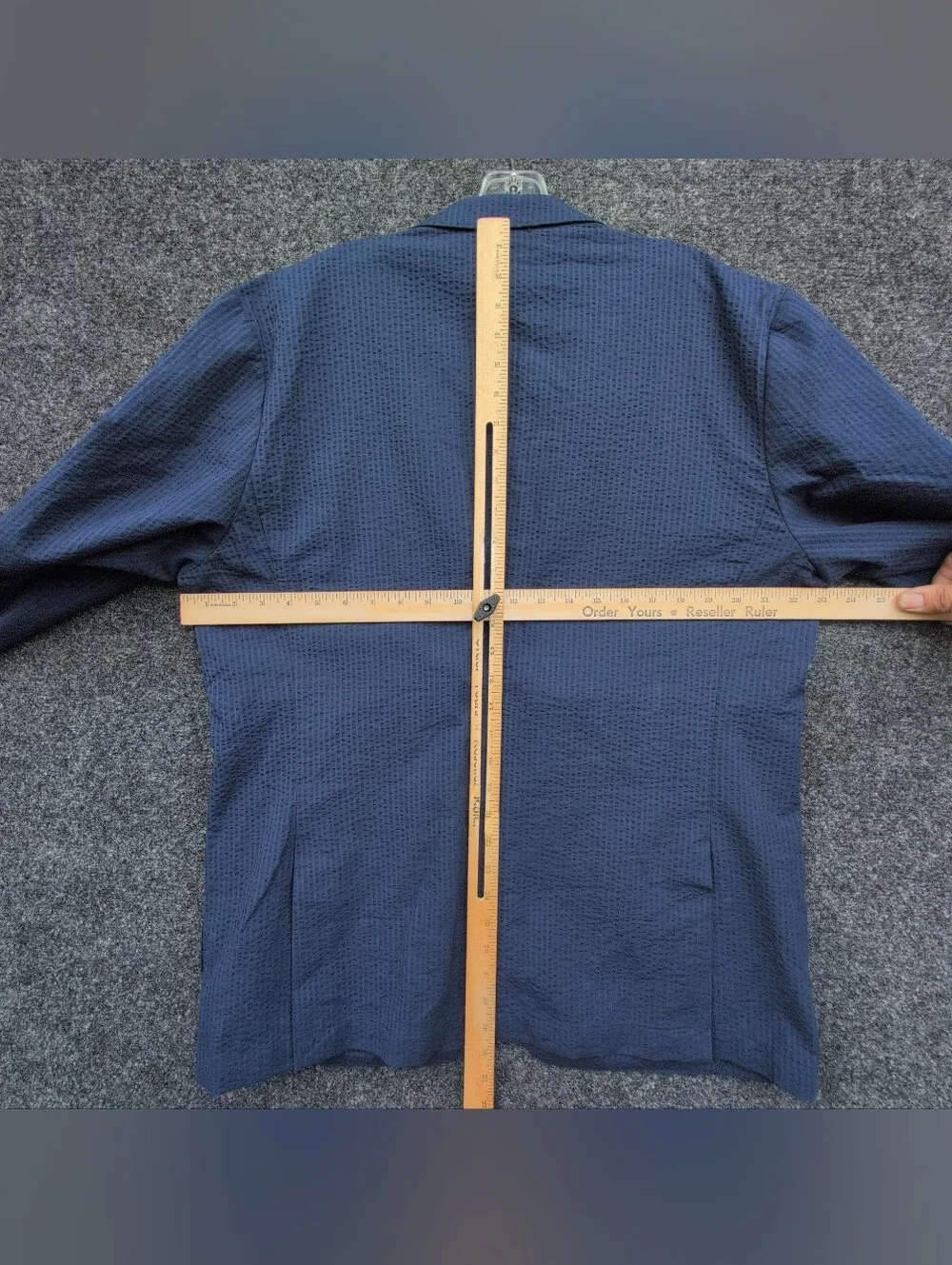 J Crew Thompson Jacket 44R Blue Seersucker Unstructured Unlined Dinner Blazer
